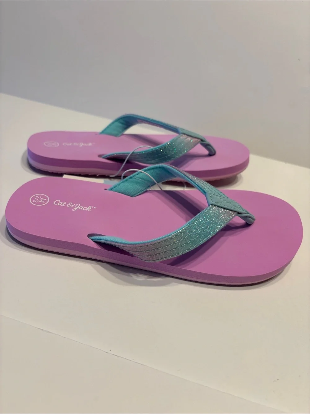 Cat & Jack Girl's Jami Pink Flip Flops